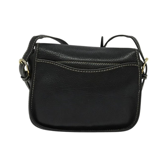 Celine Vintage Leather, Black, Leather, Shoulder Bag