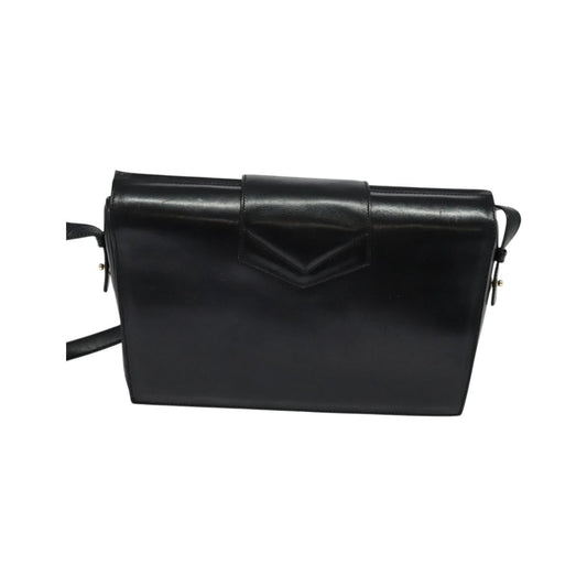 Celine Vintage Leather, Black, Leather, Shoulder Bag