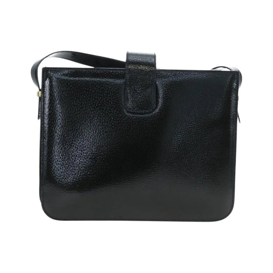 Celine Vintage logo ring shoulder bag Patent Leather, Green, Patent Leather, Shoulder Bag