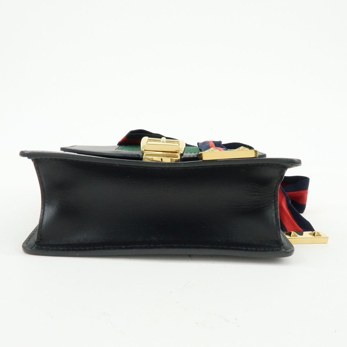 Gucci Sylvie Leather, Black, Leather, Shoulder Bag