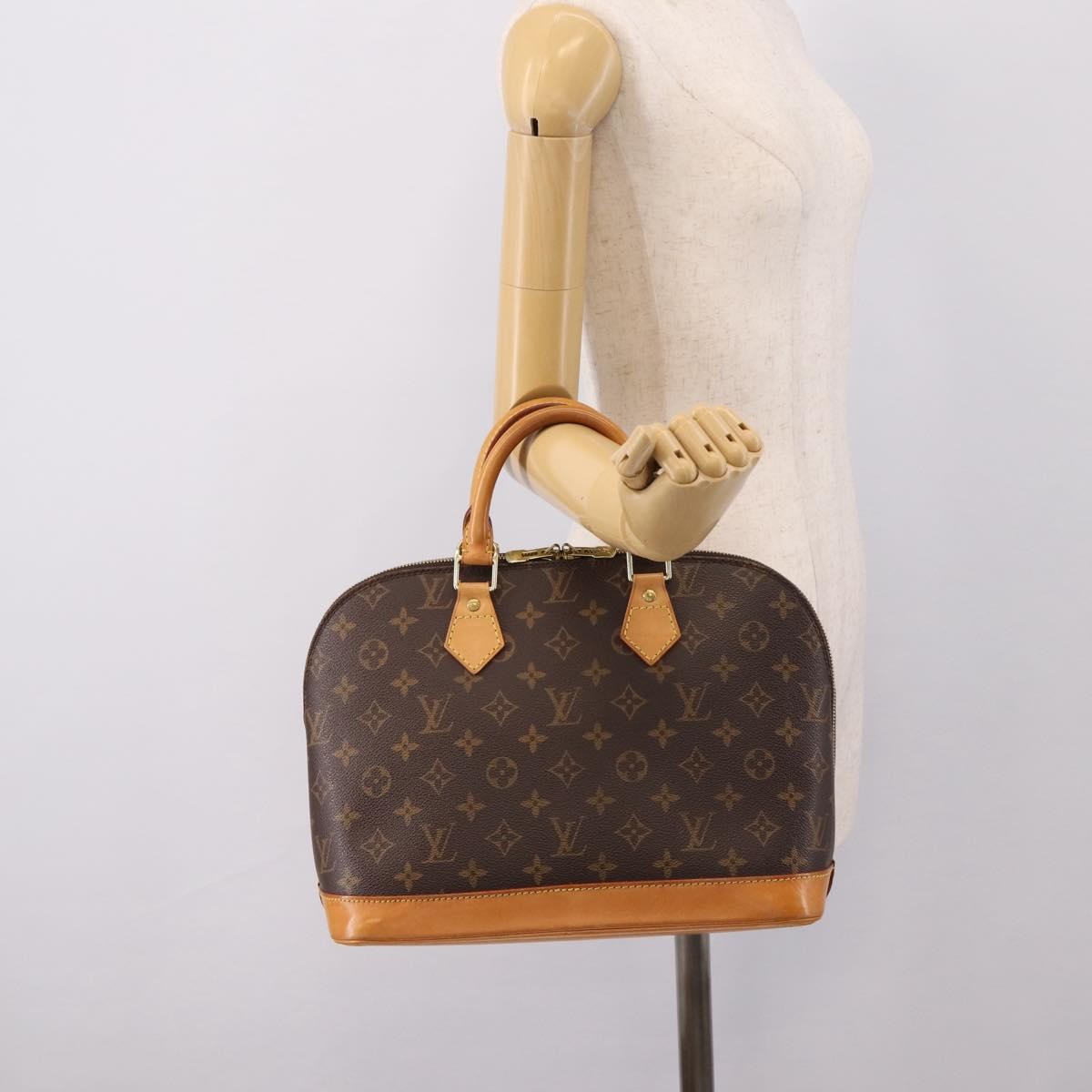 Louis Vuitton Alma Monogram Canvas, Brown, Canvas, Handbag