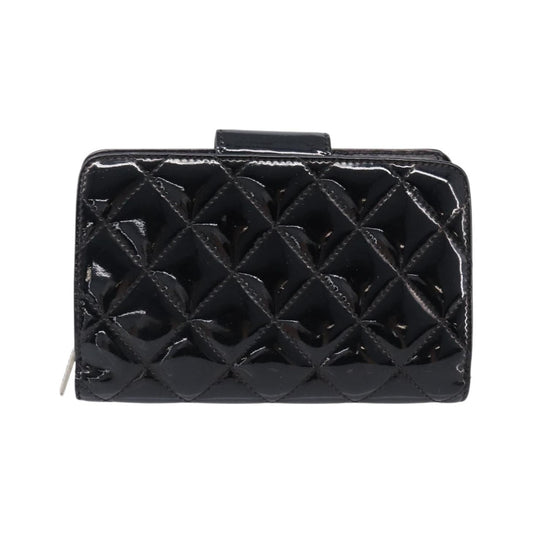 Chanel Brilliant CC French Quilted Patent, Black, Patent Leather, Wallet