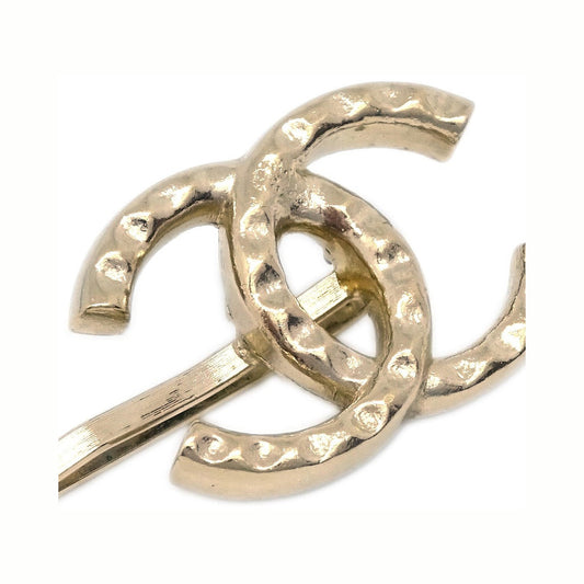 Chanel CC Hair Pin Set Metal with Faux Pearl, Gold, Gold Plated, Head Accessory