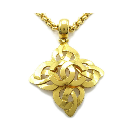 Chanel CC Heart Pendant Metal, Gold, Gold Plated, Necklace