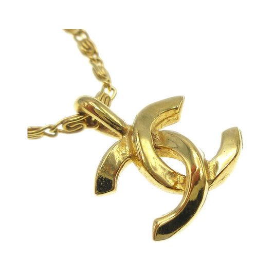 Chanel CC Pendant Metal, Gold, Gold Plated, Necklace