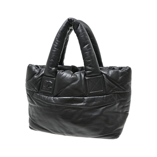 Chanel Coco Cocoon Reversible Tote Quilted Lambskin, Black, Leather, Tote Bag