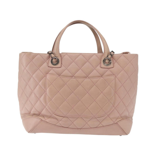 Chanel Easy Shopping Quilted Calfskin, Pink, Leather, Tote Bag