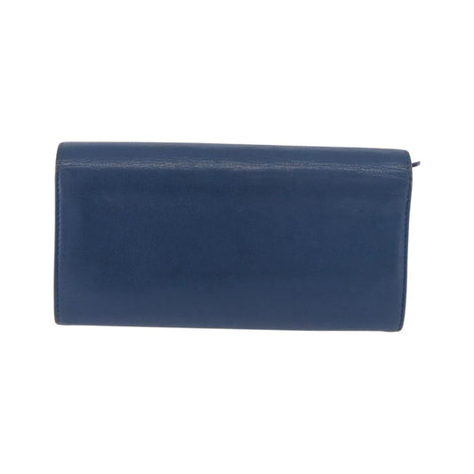 Chanel Lucky Clover Long Flap Wallet Leather, Blue, Leather, Wallet