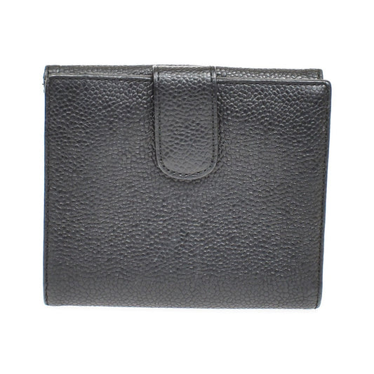 Chanel Vintage Timeless Bifold Caviar, Black, Leather, Wallet