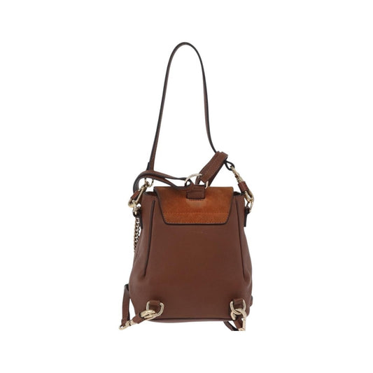 Chloe Faye Quilted Leather, Brown, Leather, Shoulder Bag