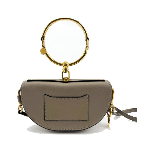Chloe Nile Leather, Brown, Leather, Crossbody Bag