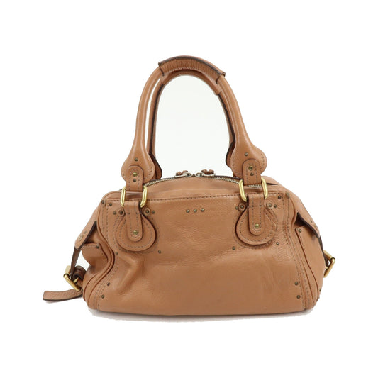 Chloe Paddington Leather, Brown, Leather, Tote Bag