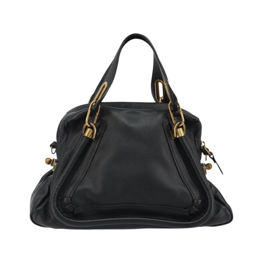 Chloe Paraty Quilted Leather, Black, Leather, Handbag
