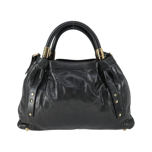 Chloe Victoria Leather, Black, Leather, Handbag