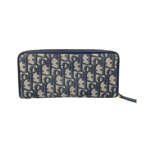 Christian Dior 30 Montaigne Voyageur canvas, Navy, Canvas, Wallet
