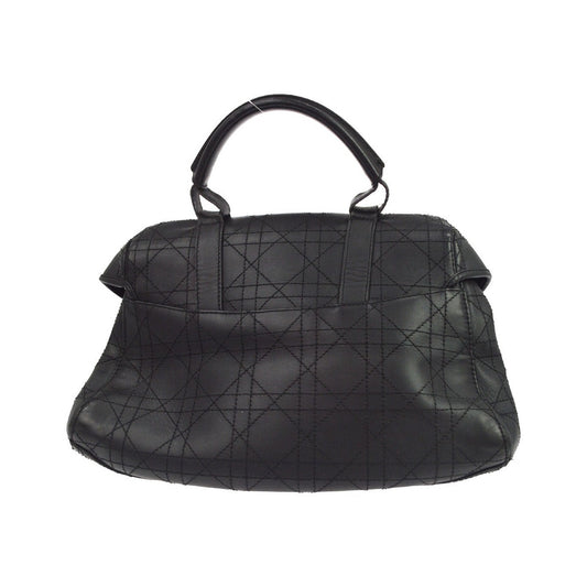 Christian Dior Cannage Leather, Black, Leather, Shoulder Bag