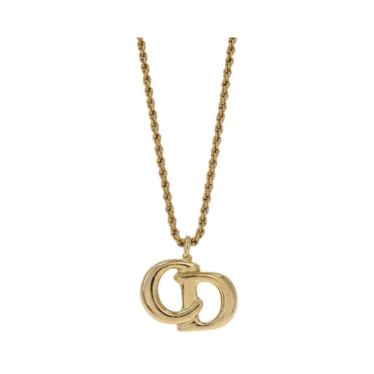 Christian Dior CD Pendant Gold-plated, Gold, Gold Plated, Necklace