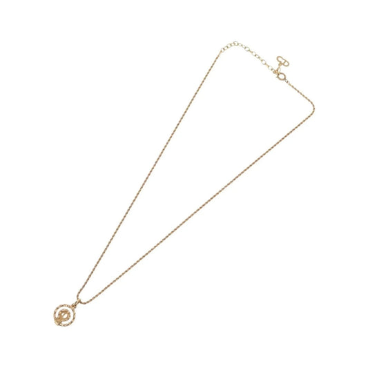 Christian Dior CD Pendant Gold-plated, Gold, Gold Plated, Necklace