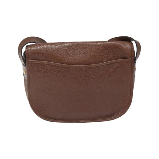 Christian Dior Vintage CD Flap Leather, Brown, Leather, Shoulder Bag