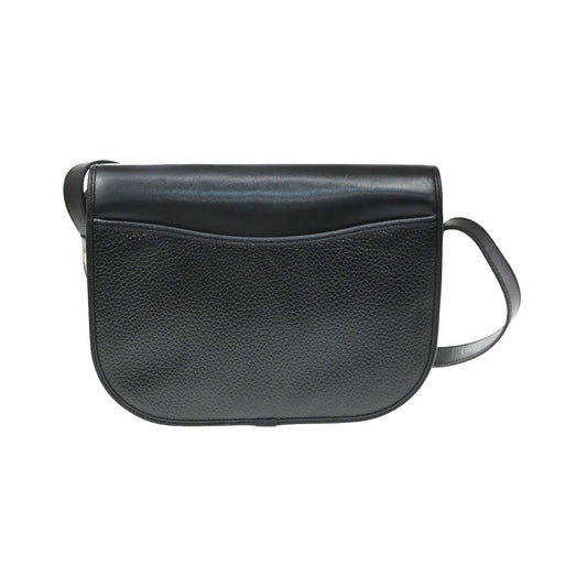 Christian Dior Vintage CD Flap Leather, Black, Leather, Shoulder Bag