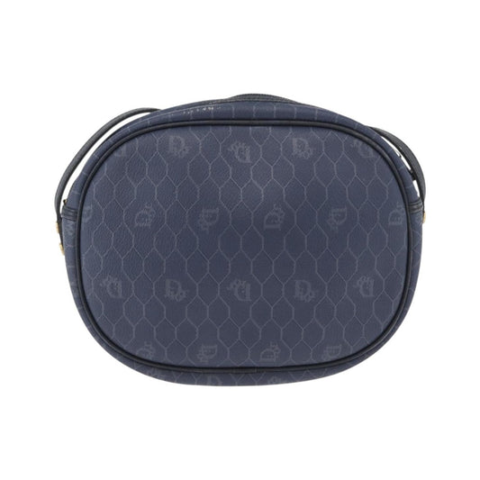 Christian Dior Vintage Honeycomb Canvas, Navy, Canvas, Shoulder Bag