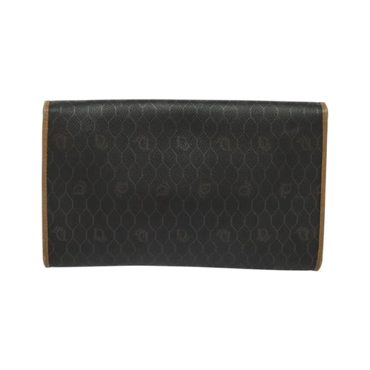 Christian Dior Vintage Honeycomb chain Canvas, Black, Canvas, Shoulder Bag