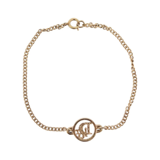 Christian Dior Vintage logo Metal, Gold, Metal, Bracelet