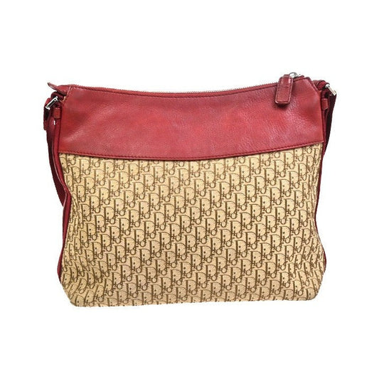Christian Dior Vintage Street Chic Messenger Diorissimo Canvas and Leather, Brown, Canvas, Shoulder Bag
