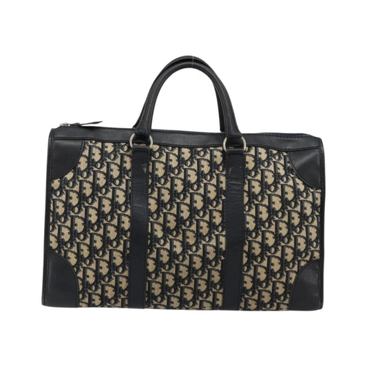 Christian Dior Vintage Trotter Boston Diorissimo Canvas, Navy, Canvas, Handbag