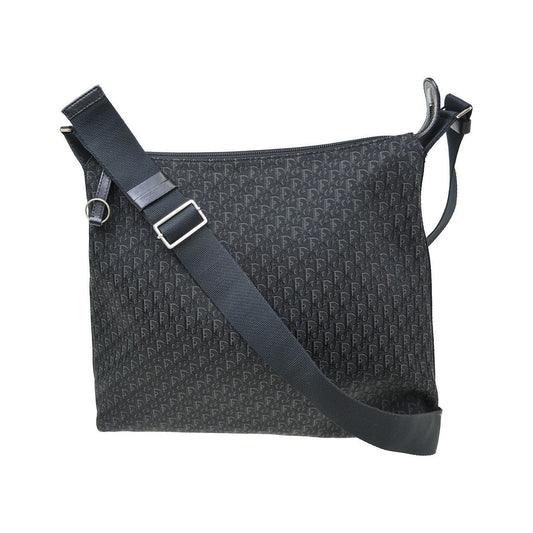 Christian Dior Vintage Trotter Canvas, Black, Canvas, Shoulder Bag