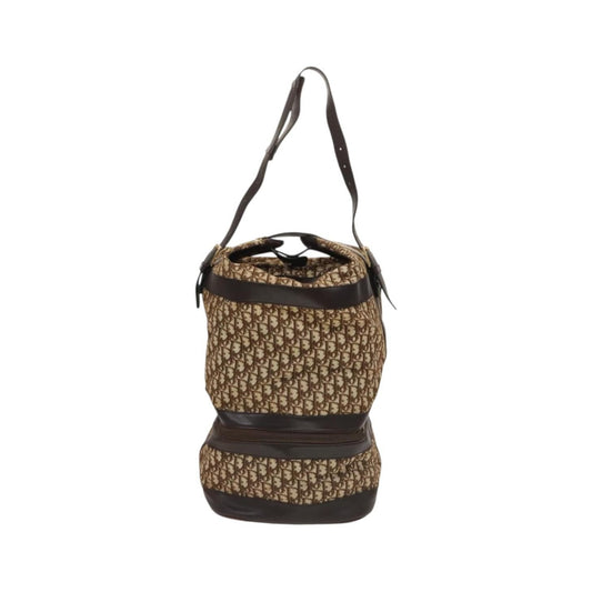 Christian Dior Vintage Trotter Street Chic Pocket Hobo Diorissimo Canvas, Brown, Canvas, Shoulder Bag