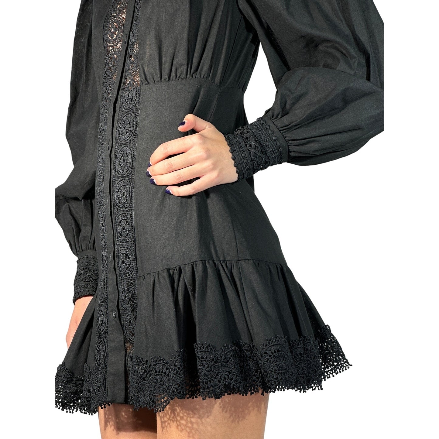 NWT WEILI ZHENG Mockneck Linen Dress