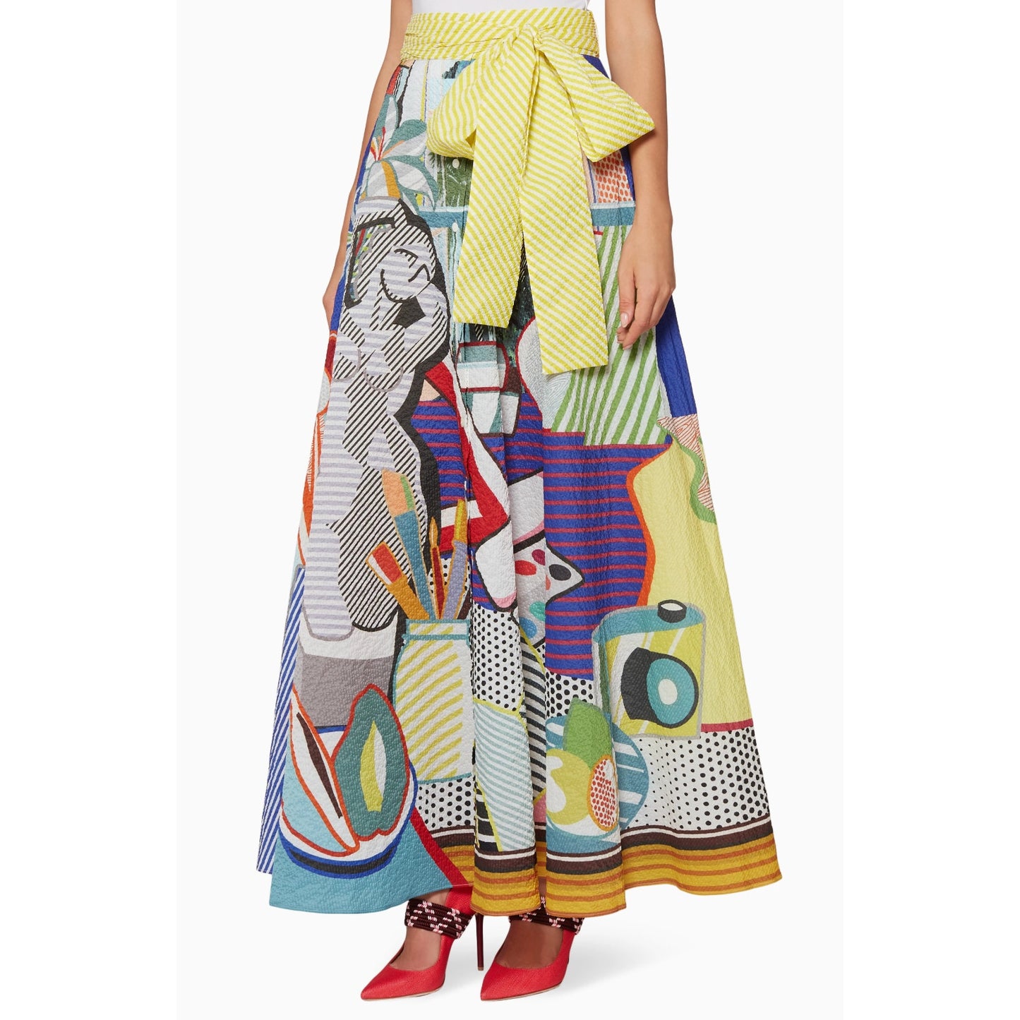 MARY KATRANTZOU Camilla Pop Art Maxi Skirt