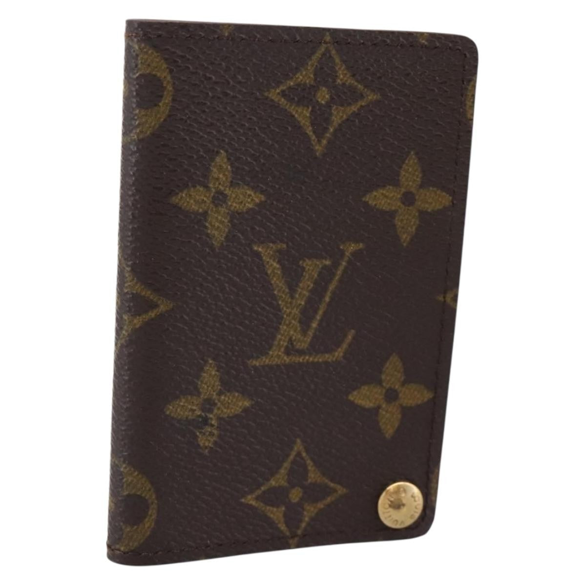 Louis Vuitton Porte Cartes Pression Card Case Monogram Canvas, Brown, Canvas, Card Holder