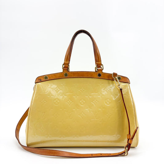 Louis Vuitton Brea Monogram Vernis, Brown, Patent Leather, Handbag