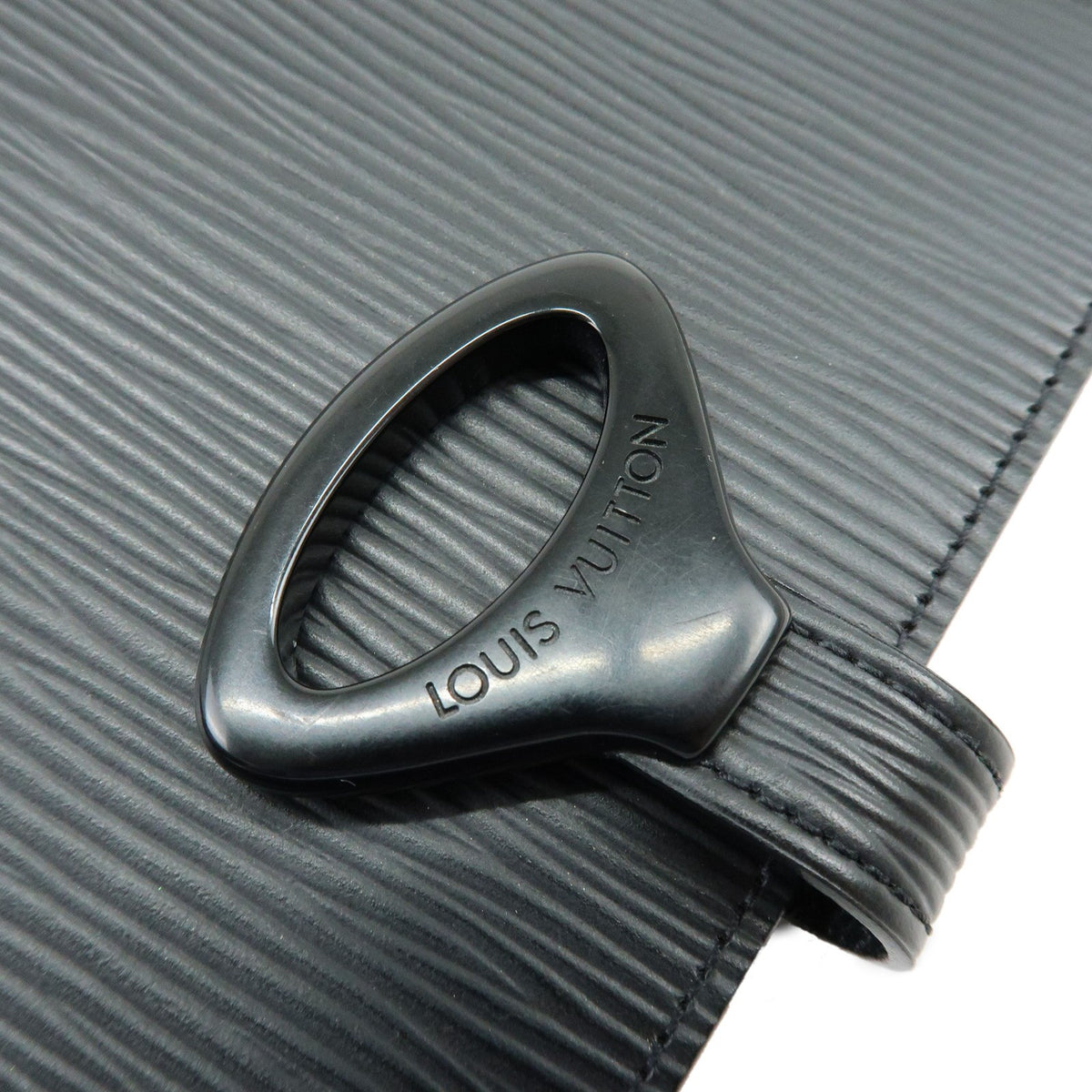 Louis Vuitton Ring Agenda Cover Epi Leather, Black, Leather, Briefcase