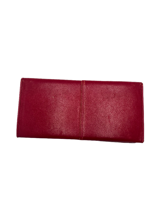 Burberry Porter Wallet Glitter Patent, Red, Leather, Wallet