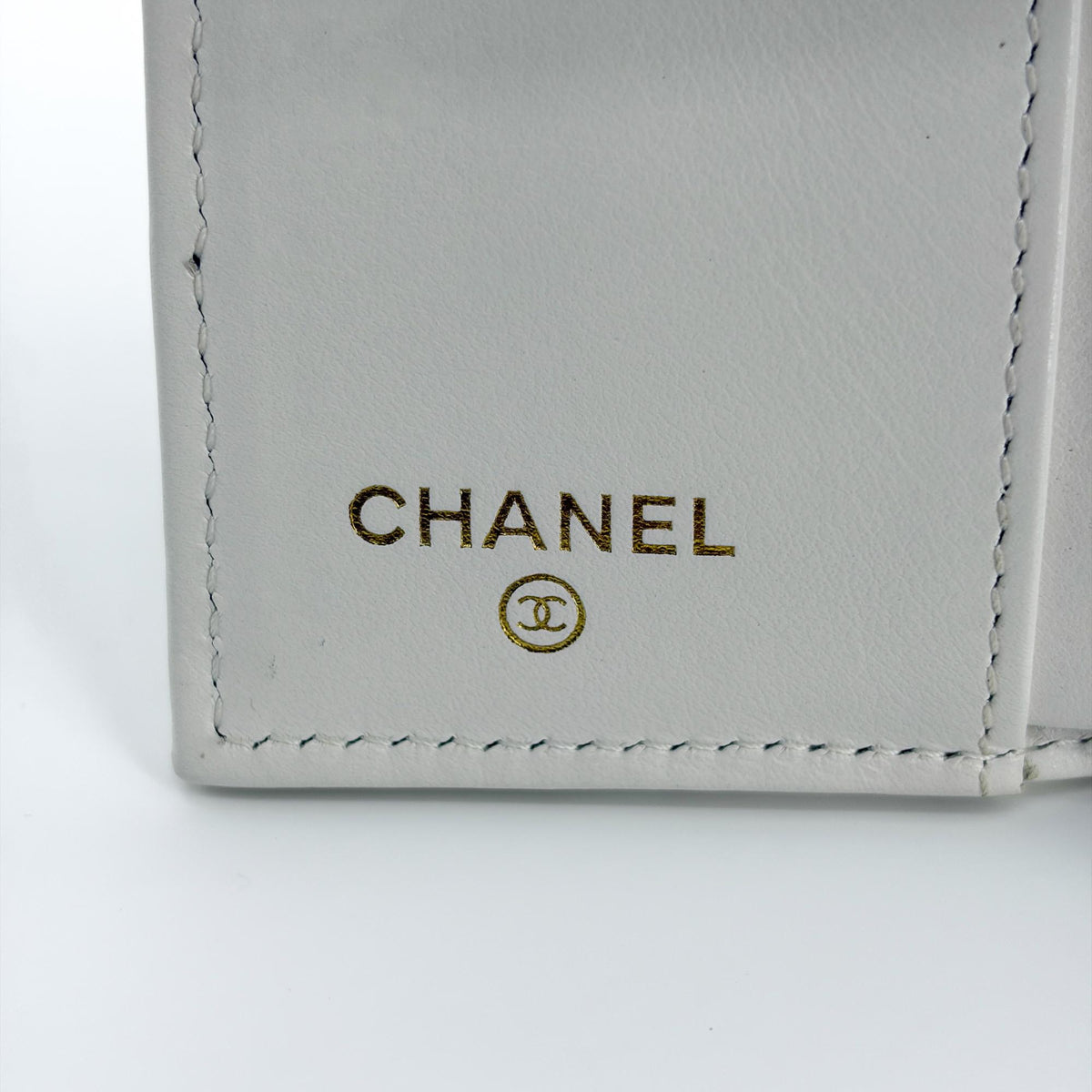 Chanel Classic Flap Card Holder Quilted Caviar, White, Calfskin, Card Holder