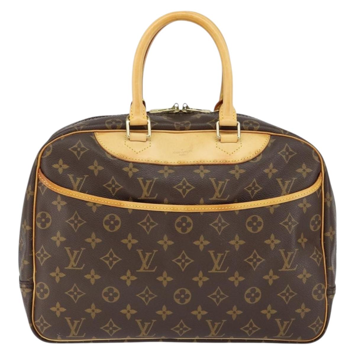 Louis Vuitton Deauville Handbag Monogram Canvas, BROWN, CANVAS, Handbag