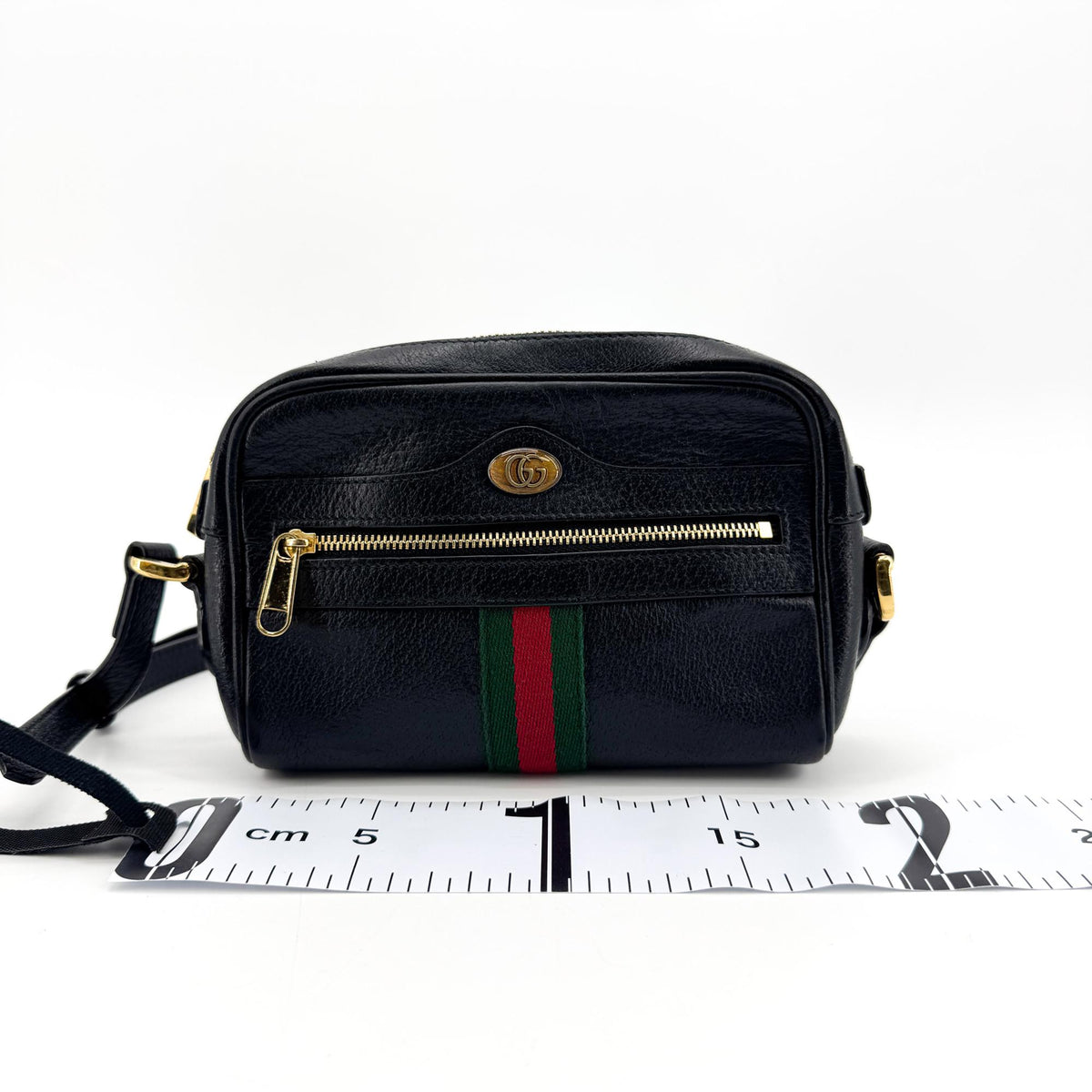 Gucci Ophidia Suede, Black, Leather, Briefcase