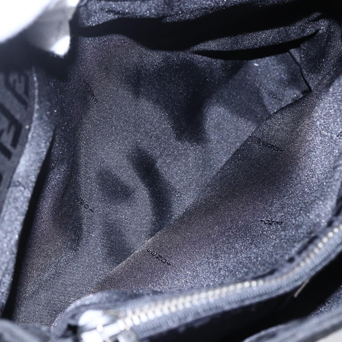 Fendi Vintage Shopping Zucchino Canvas, Black, Canvas, Tote Bag