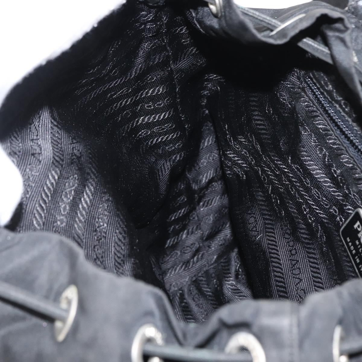 Prada Double Front Pocket Tessuto, Black, Nylon, Backpack
