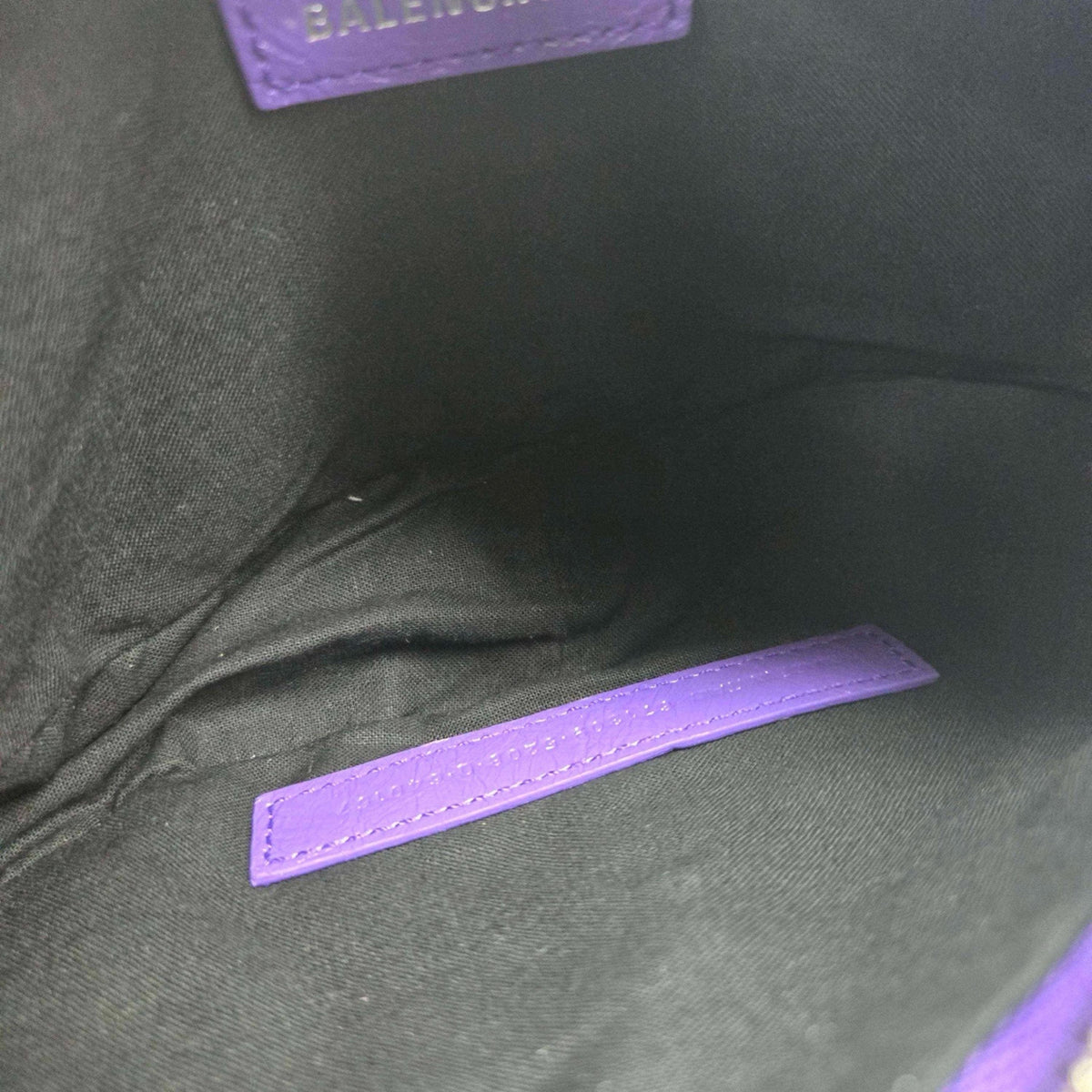 Balenciaga Le Cagole Giant Studs Leather, Purple, Leather, Shoulder Bag