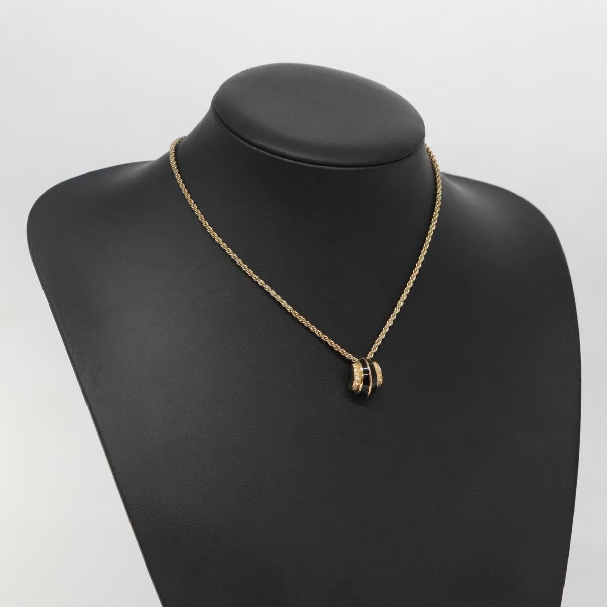 "Christian Dior Vintage pendant necklace Gold-plated Metal, Enamel & Rhinestones", Gold, Metal, Necklace