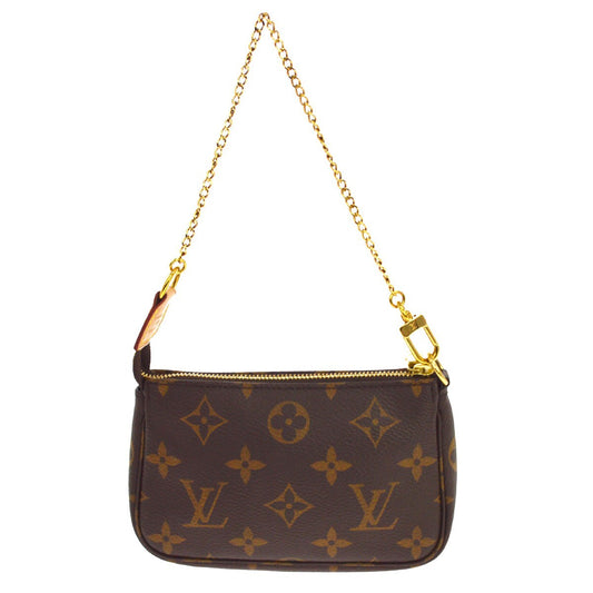 Louis Vuitton Mini pochette accessoires Canvas, Brown, Canvas, Clutch