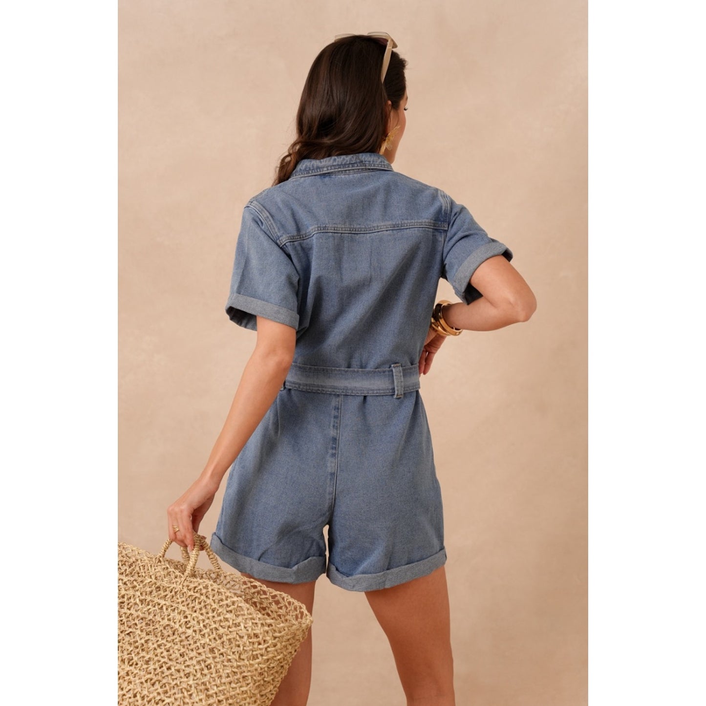Oraije Paris Denim Playsuit