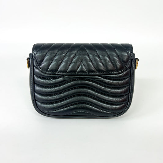 Louis Vuitton New Wave Chain Bag Quilted Leather, Black, Leather, Handbag