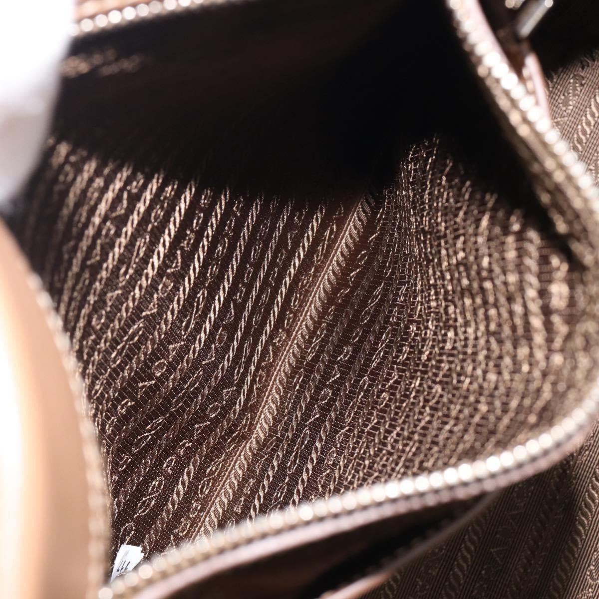 Prada Covered Strap Open City Calfskin, Beige, Leather, Tote Bag