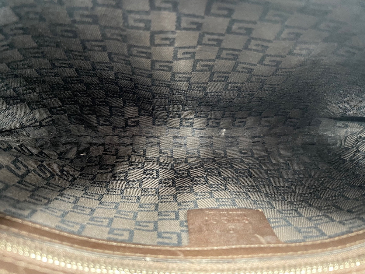 Gucci Reins Web Canvas, Brown, Canvas, Shoulder Bag