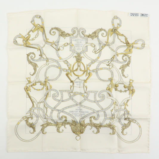 Hermes Carré 40 Silk, White, Silk, Scarf